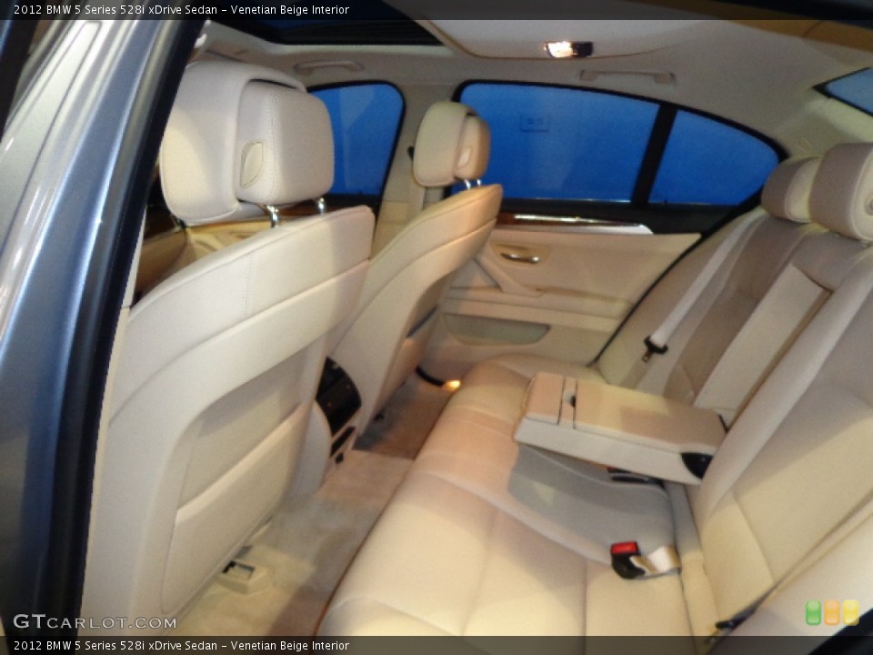 Venetian Beige Interior Rear Seat for the 2012 BMW 5 Series 528i xDrive Sedan #79781861