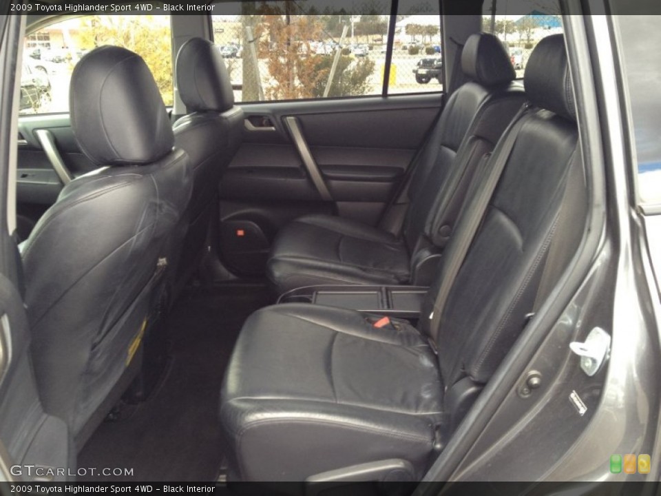 Black Interior Rear Seat for the 2009 Toyota Highlander Sport 4WD #79781902