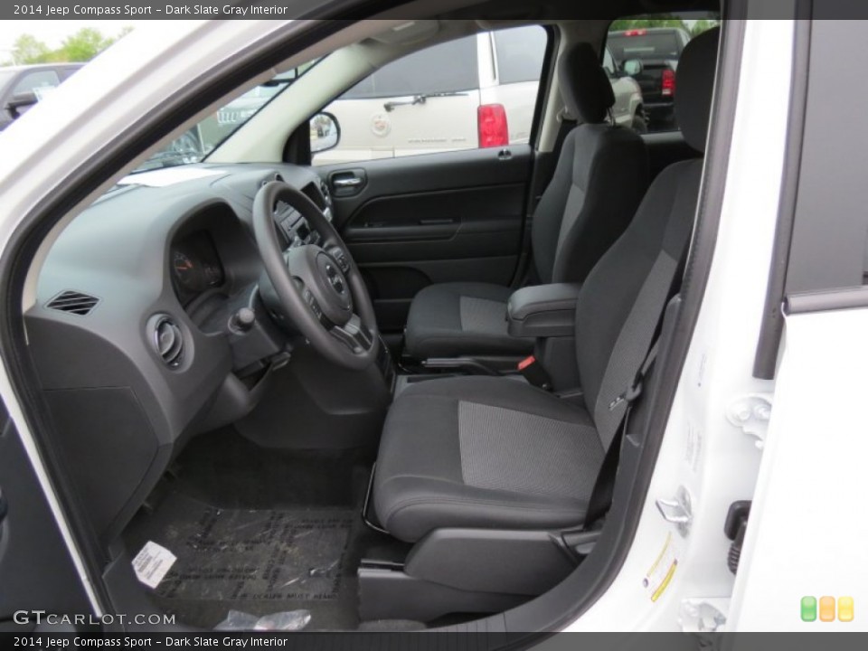 Dark Slate Gray Interior Front Seat for the 2014 Jeep Compass Sport #79781983