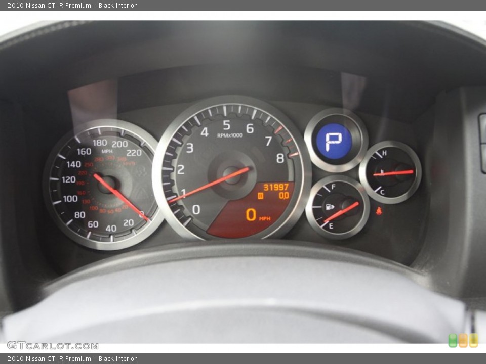 Black Interior Gauges for the 2010 Nissan GT-R Premium #79782324