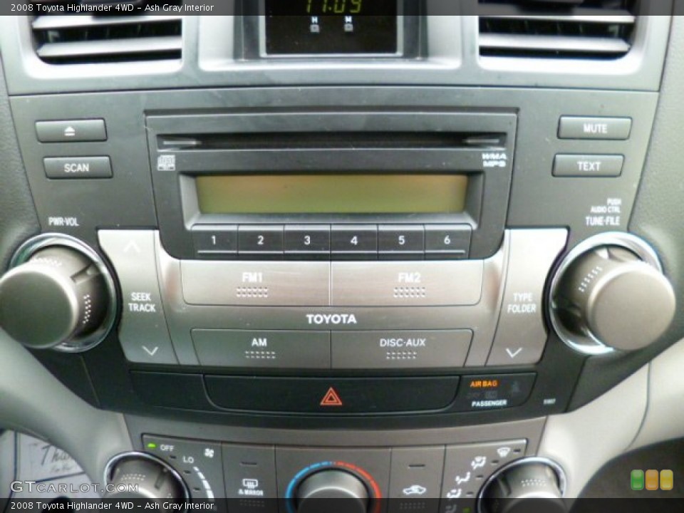 Ash Gray Interior Audio System for the 2008 Toyota Highlander 4WD #79782722