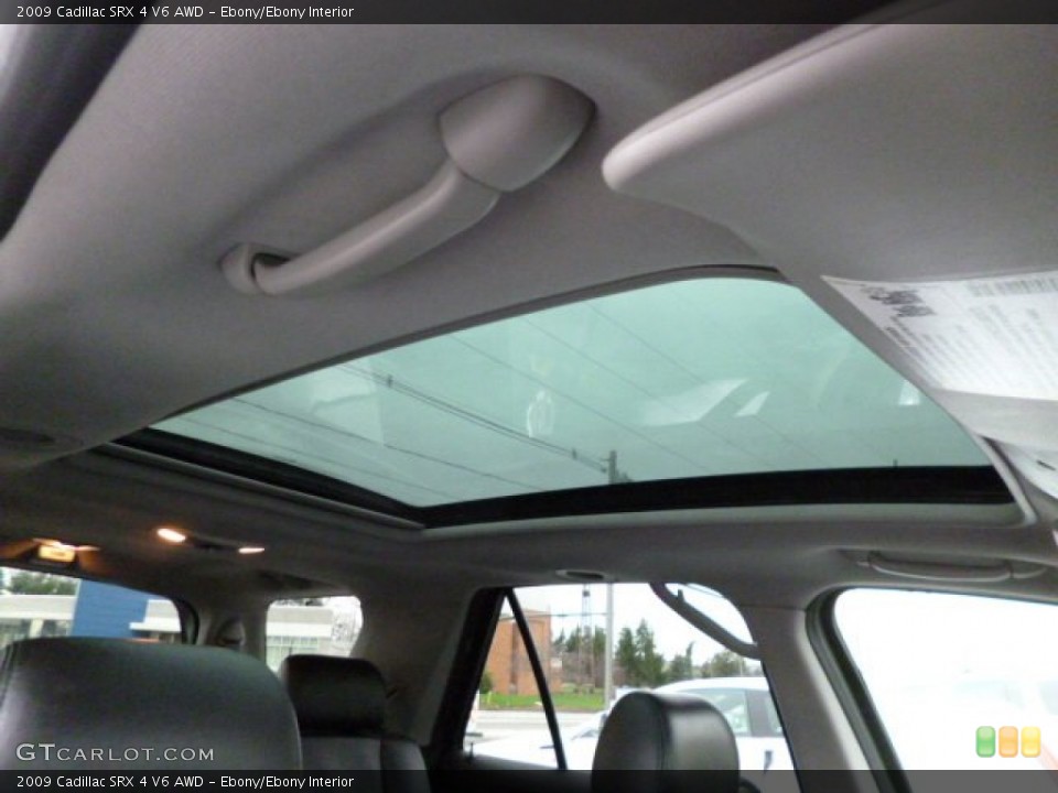 Ebony/Ebony Interior Sunroof for the 2009 Cadillac SRX 4 V6 AWD #79784059