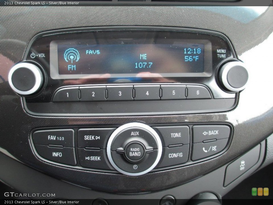 Silver/Blue Interior Controls for the 2013 Chevrolet Spark LS #79785112