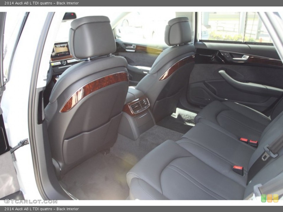 Black Interior Rear Seat for the 2014 Audi A8 L TDI quattro #79785456