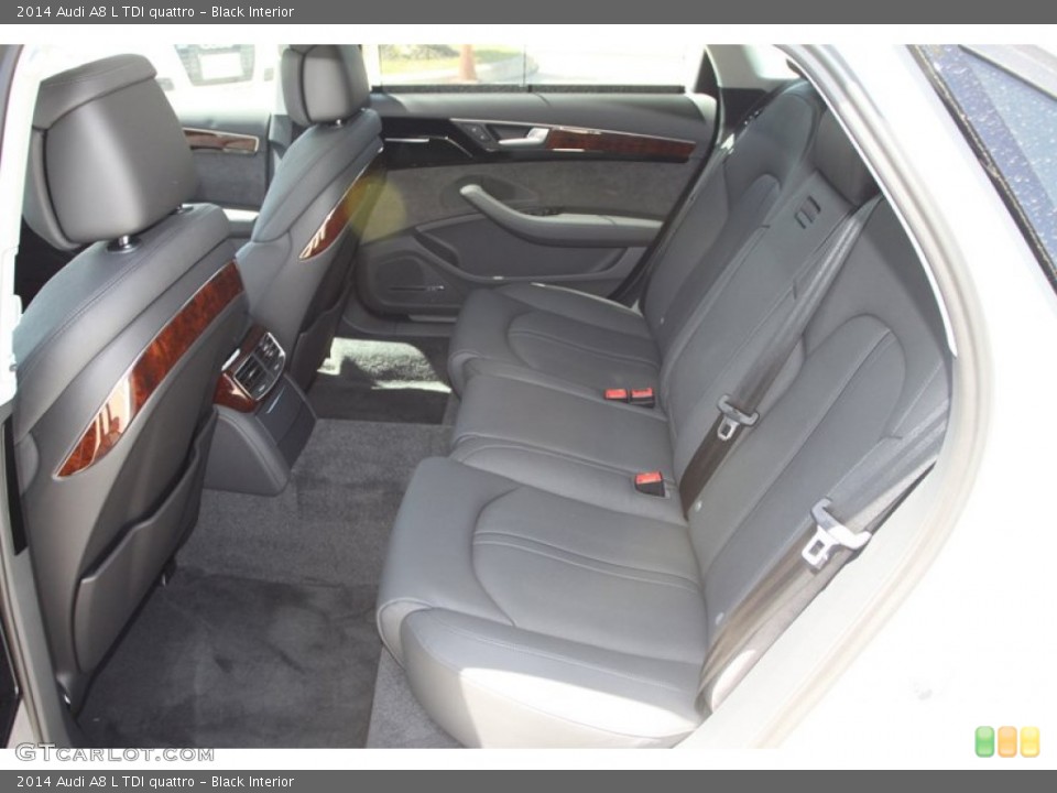 Black Interior Rear Seat for the 2014 Audi A8 L TDI quattro #79785476