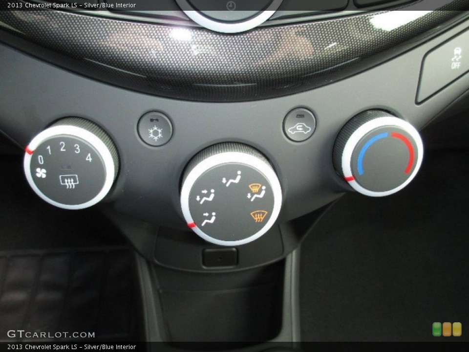 Silver/Blue Interior Controls for the 2013 Chevrolet Spark LS #79785477