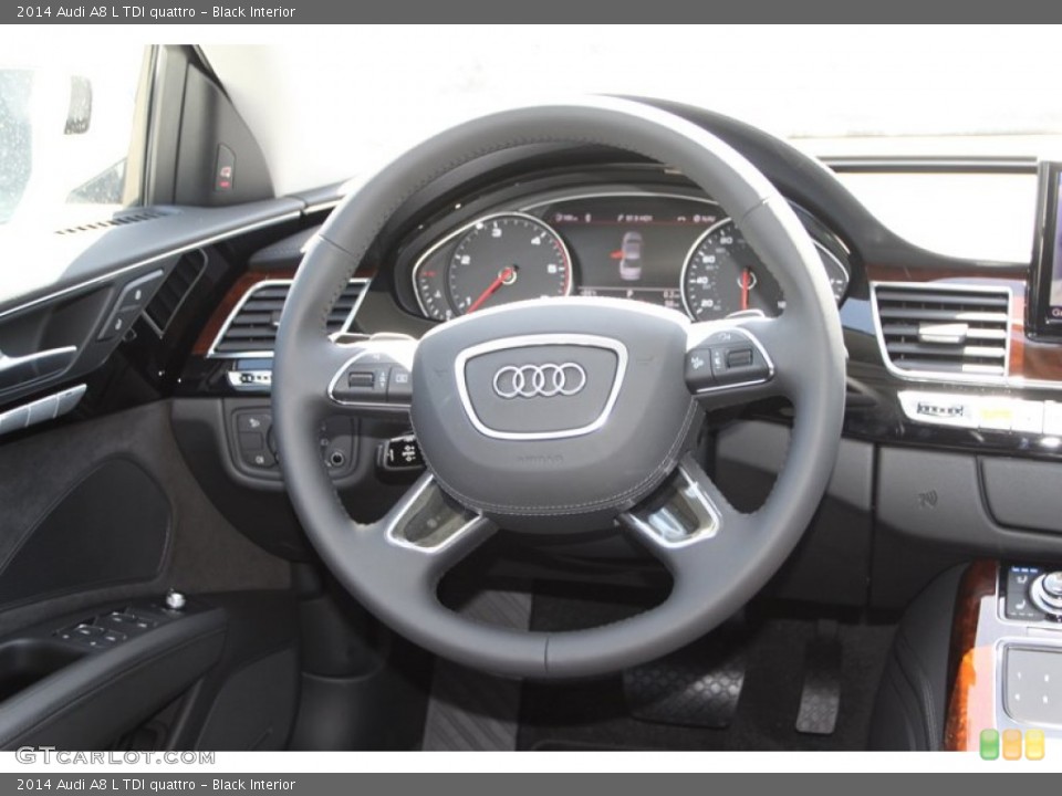 Black Interior Steering Wheel for the 2014 Audi A8 L TDI quattro #79785514