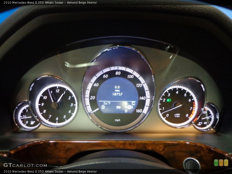 Almond Beige Interior Gauges for the 2010 Mercedes-Benz E 350 4Matic Sedan #79786420