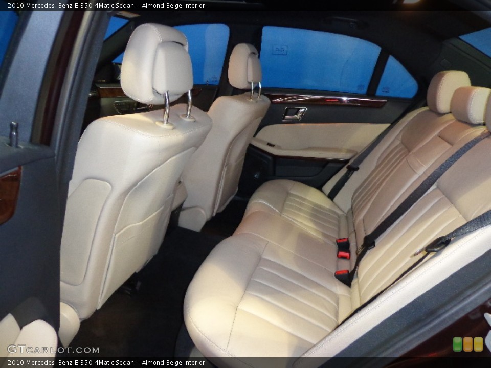 Almond Beige Interior Rear Seat for the 2010 Mercedes-Benz E 350 4Matic Sedan #79786707