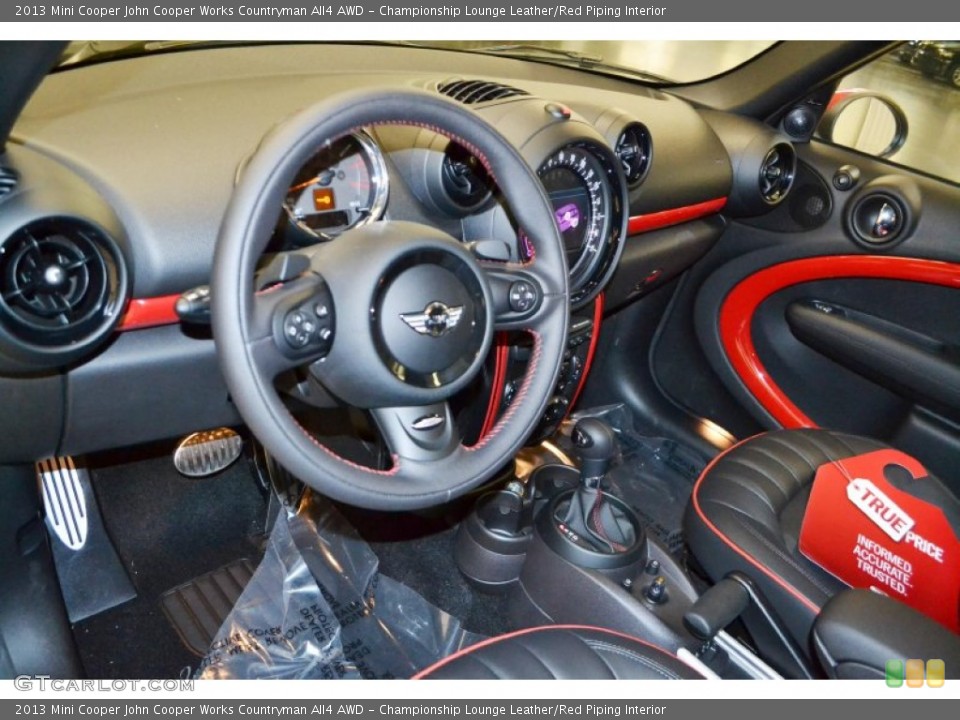 Championship Lounge Leather/Red Piping Interior Dashboard for the 2013 Mini Cooper John Cooper Works Countryman All4 AWD #79788949