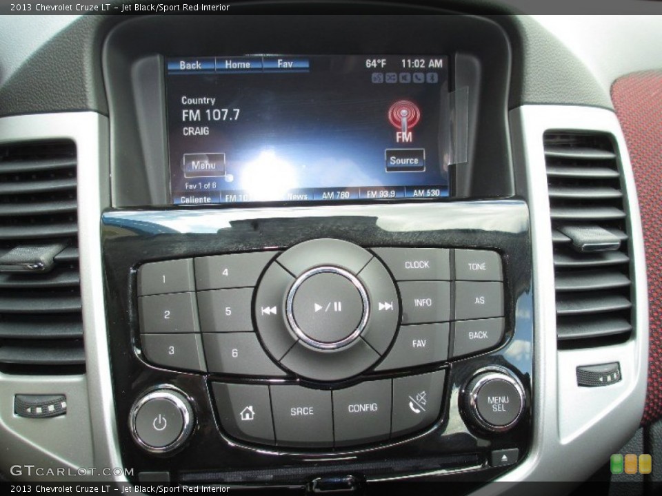 Jet Black/Sport Red Interior Controls for the 2013 Chevrolet Cruze LT #79789130