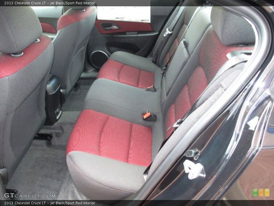 Jet Black/Sport Red Interior Rear Seat for the 2013 Chevrolet Cruze LT #79789384