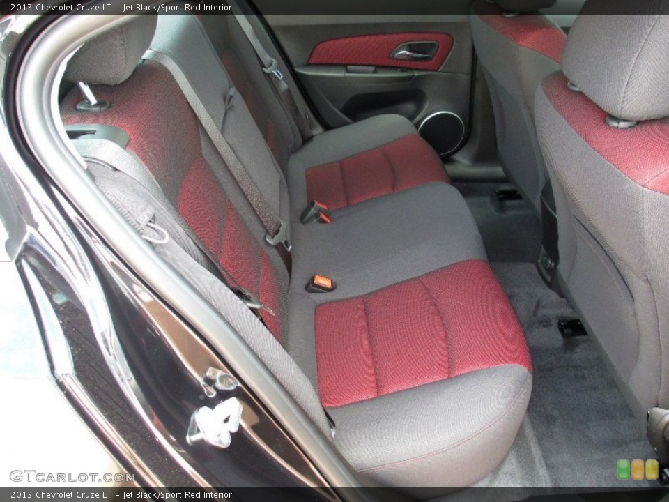 Jet Black/Sport Red Interior Rear Seat for the 2013 Chevrolet Cruze LT #79789426