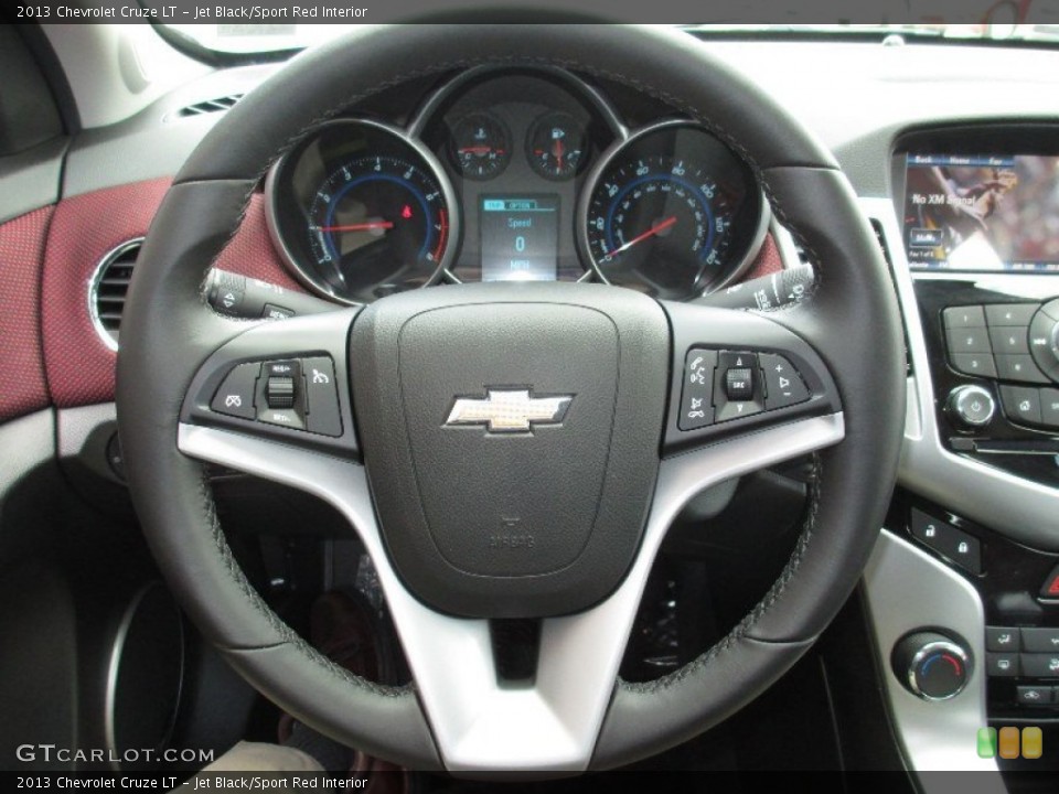 Jet Black/Sport Red Interior Steering Wheel for the 2013 Chevrolet Cruze LT #79789449