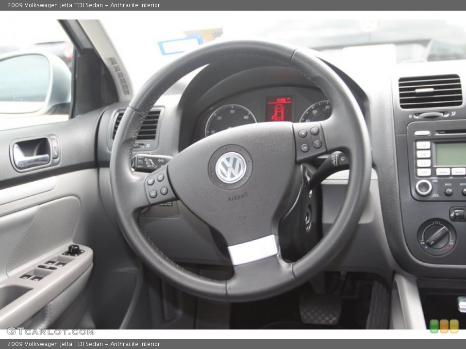 Anthracite Interior Steering Wheel for the 2009 Volkswagen Jetta TDI Sedan #79792095