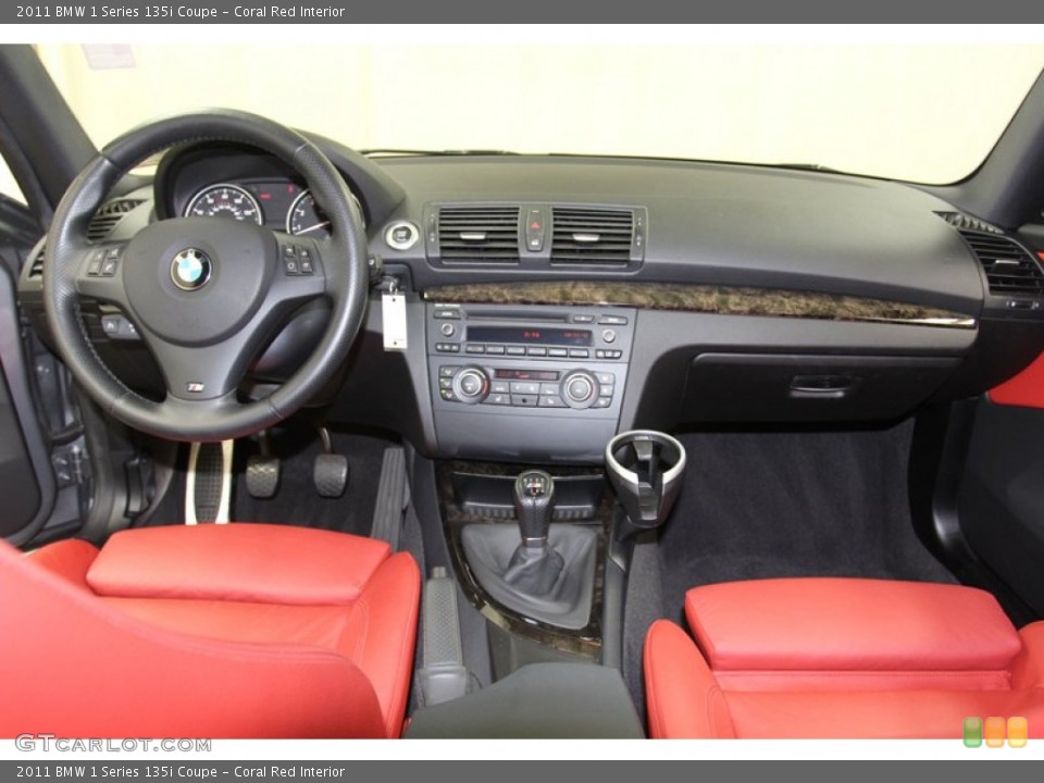 Coral Red Interior Dashboard for the 2011 BMW 1 Series 135i Coupe #79793240