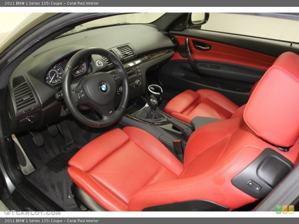 Coral Red 2011 BMW 1 Series Interiors