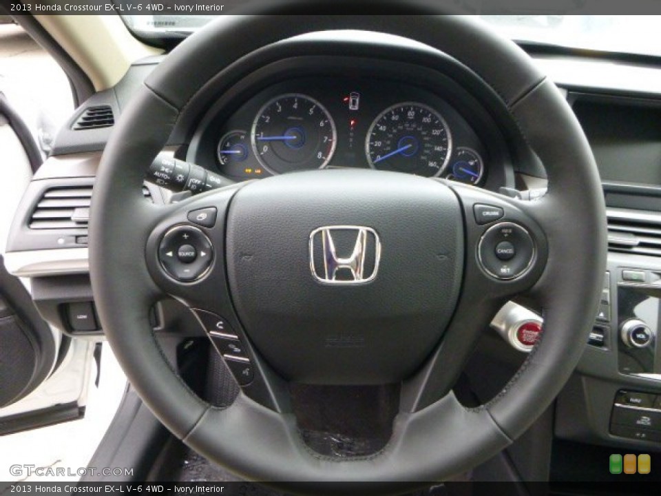 Ivory Interior Steering Wheel for the 2013 Honda Crosstour EX-L V-6 4WD #79795842