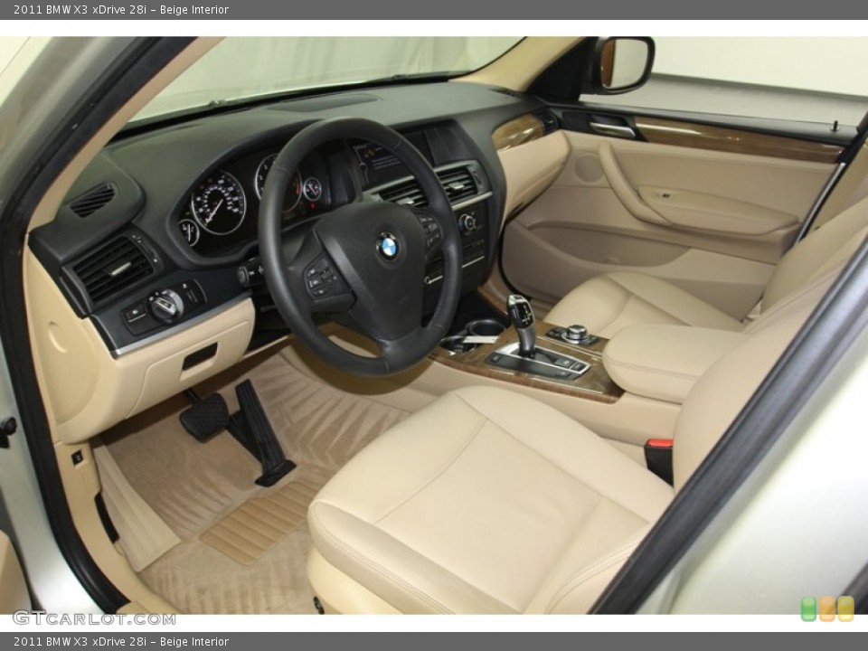 Beige Interior Prime Interior for the 2011 BMW X3 xDrive 28i #79800166