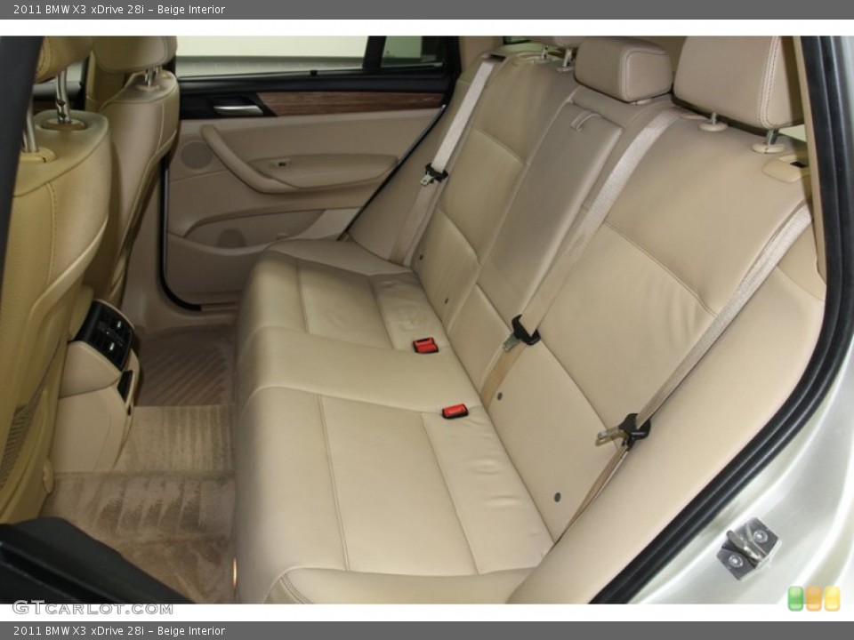 Beige Interior Rear Seat for the 2011 BMW X3 xDrive 28i #79800181