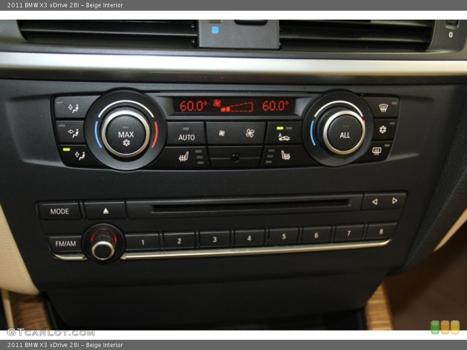 Beige Interior Controls for the 2011 BMW X3 xDrive 28i #79800280
