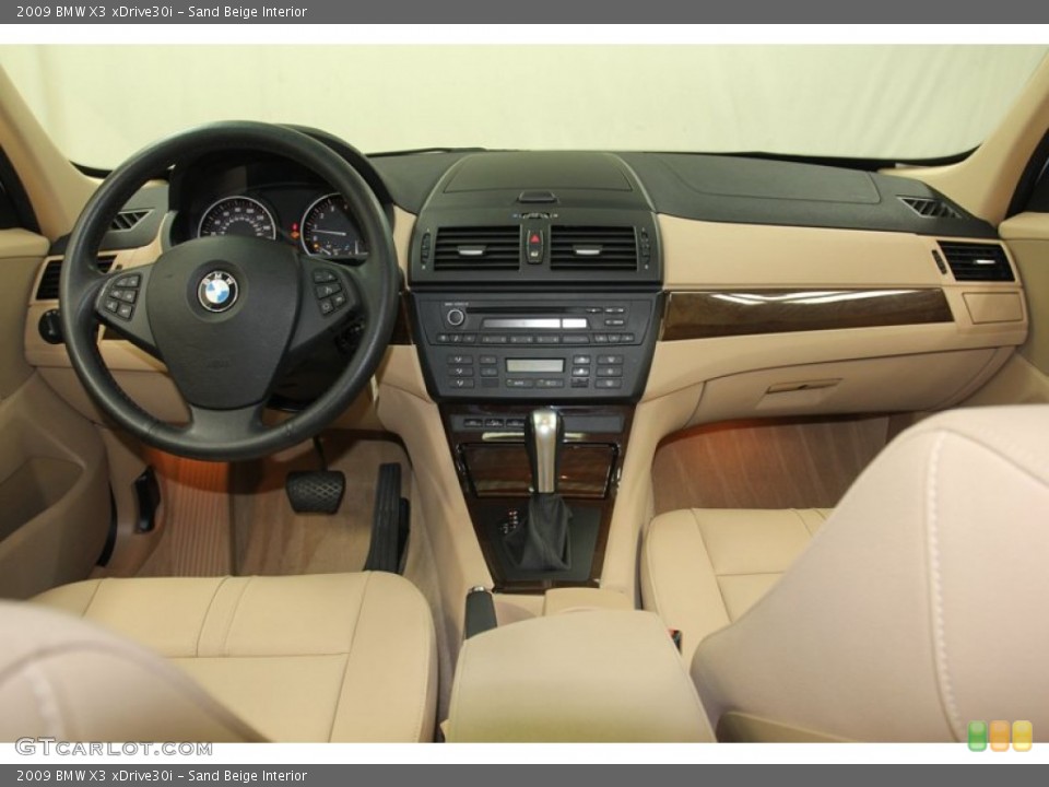 Sand Beige Interior Dashboard for the 2009 BMW X3 xDrive30i #79802037