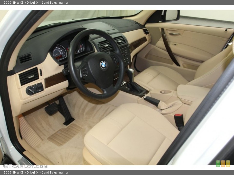 Sand Beige Interior Prime Interior for the 2009 BMW X3 xDrive30i #79802149
