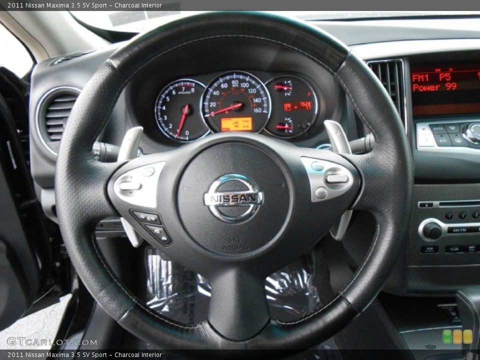 Charcoal Interior Steering Wheel for the 2011 Nissan Maxima 3.5 SV Sport #79802443