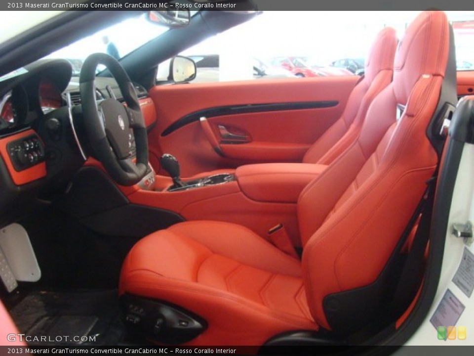 Rosso Corallo Interior Photo for the 2013 Maserati GranTurismo Convertible GranCabrio MC #79804175