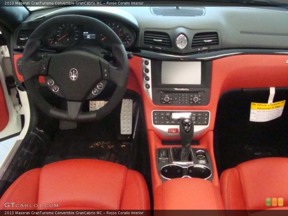 Rosso Corallo Interior Dashboard for the 2013 Maserati GranTurismo Convertible GranCabrio MC #79804213