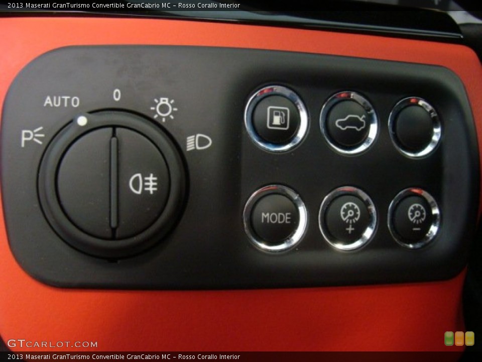 Rosso Corallo Interior Controls for the 2013 Maserati GranTurismo Convertible GranCabrio MC #79804228