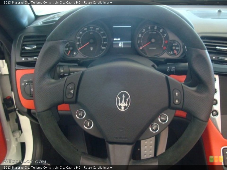 Rosso Corallo Interior Steering Wheel for the 2013 Maserati GranTurismo Convertible GranCabrio MC #79804241