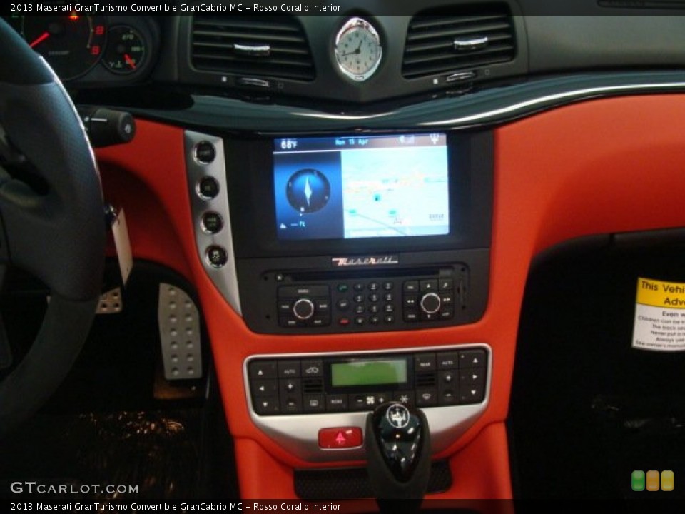 Rosso Corallo Interior Controls for the 2013 Maserati GranTurismo Convertible GranCabrio MC #79804271