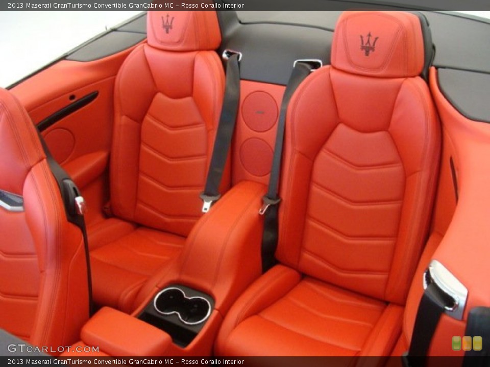 Rosso Corallo Interior Rear Seat for the 2013 Maserati GranTurismo Convertible GranCabrio MC #79804330