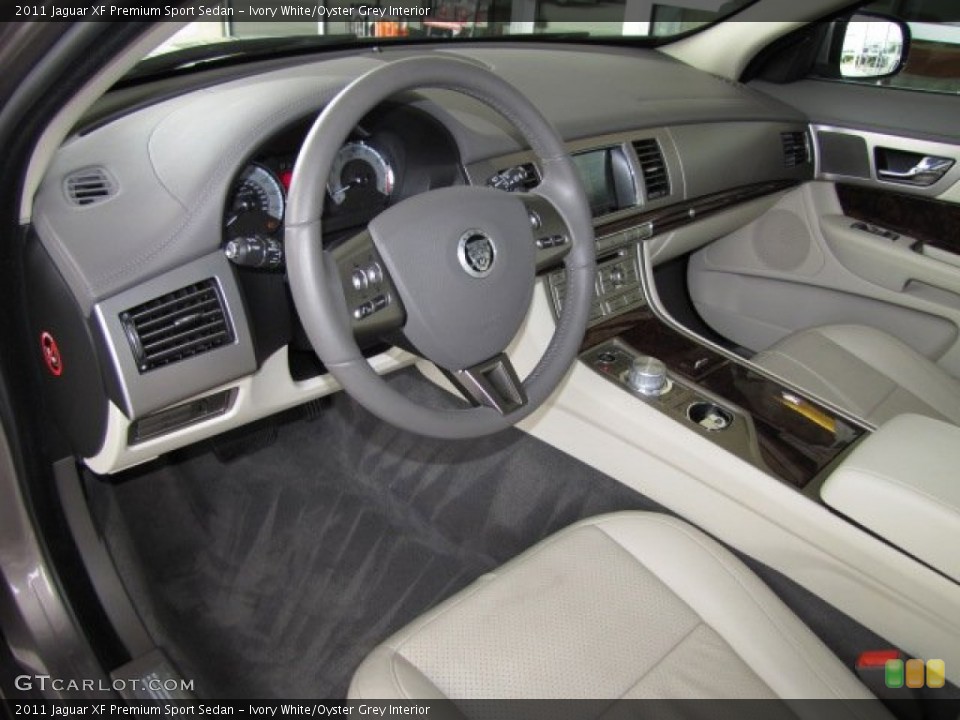 Ivory White/Oyster Grey 2011 Jaguar XF Interiors