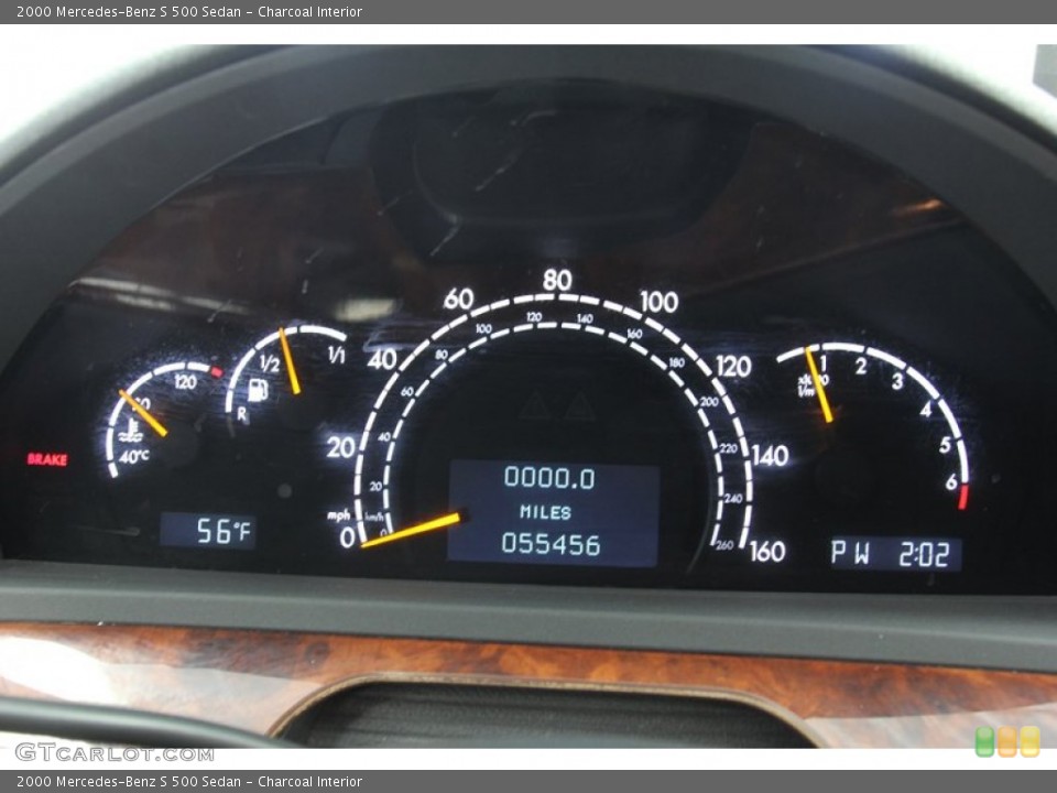 Charcoal Interior Gauges for the 2000 Mercedes-Benz S 500 Sedan #79805026