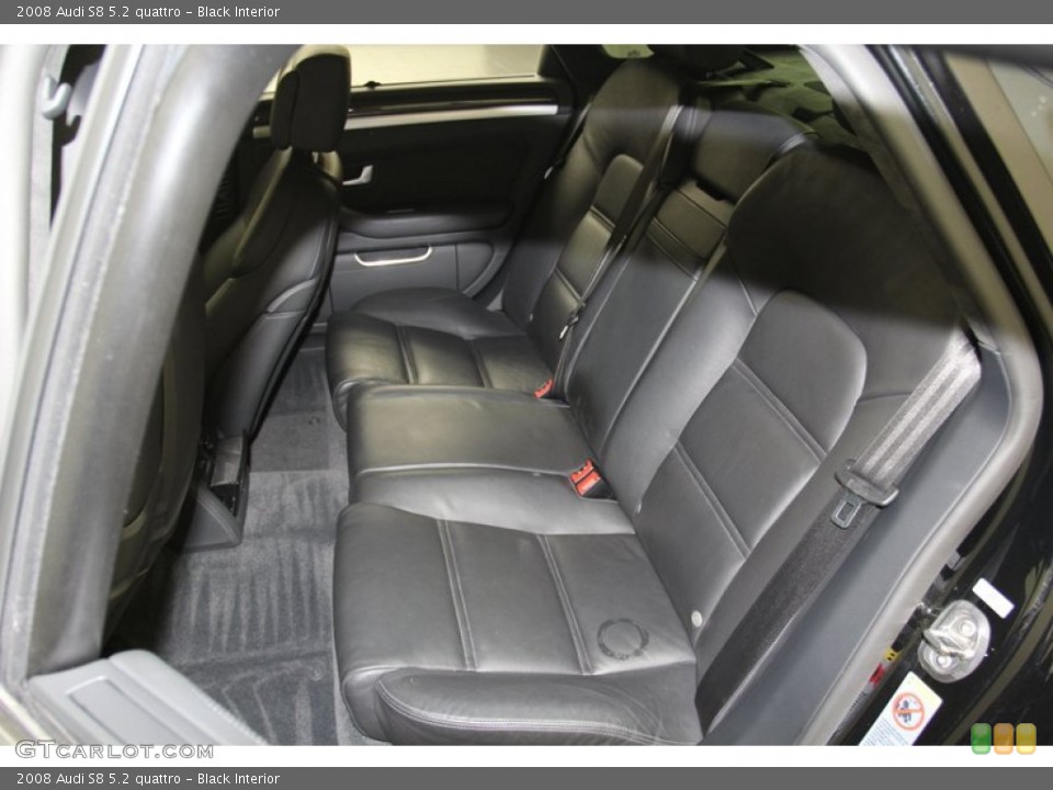 Black Interior Rear Seat for the 2008 Audi S8 5.2 quattro #79805919