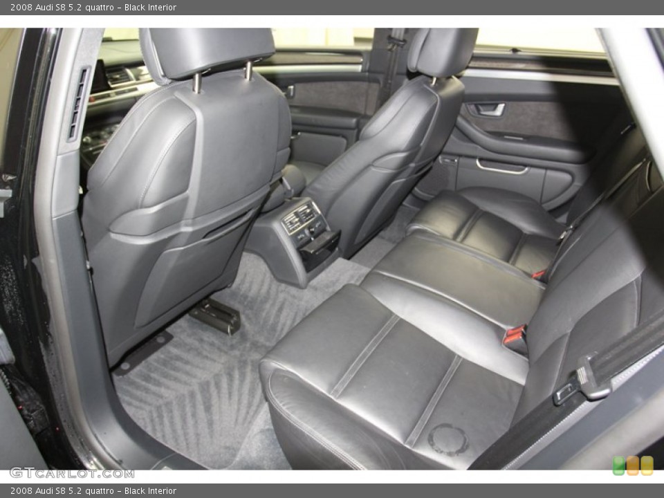 Black Interior Rear Seat for the 2008 Audi S8 5.2 quattro #79806104