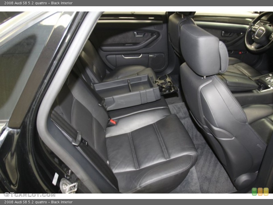 Black Interior Rear Seat for the 2008 Audi S8 5.2 quattro #79806176