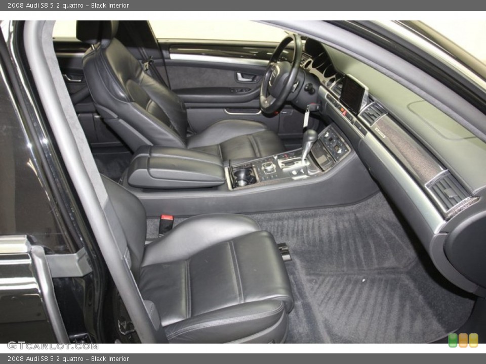 Black Interior Front Seat for the 2008 Audi S8 5.2 quattro #79806196