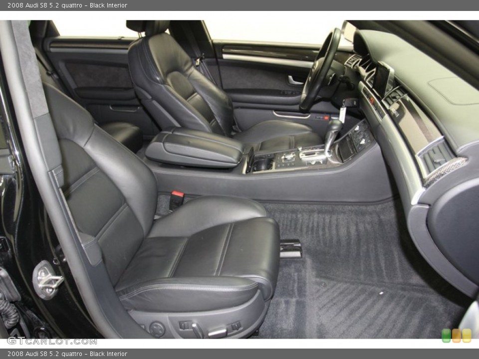 Black Interior Front Seat for the 2008 Audi S8 5.2 quattro #79806243