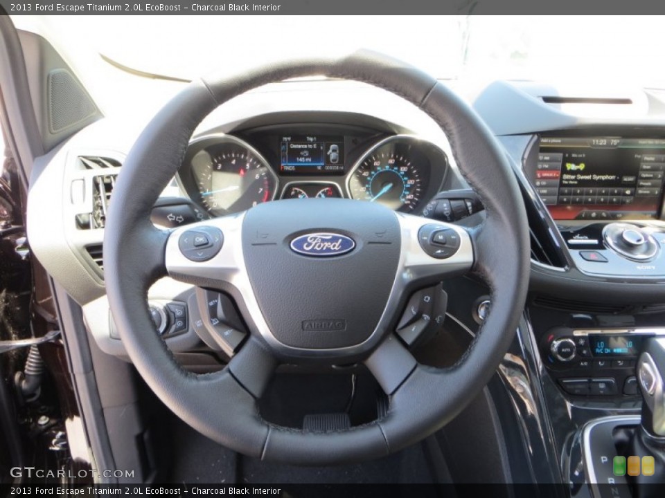 Charcoal Black Interior Steering Wheel for the 2013 Ford Escape Titanium 2.0L EcoBoost #79806604