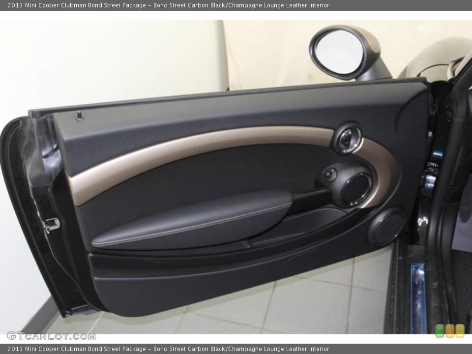 Bond Street Carbon Black/Champagne Lounge Leather Interior Door Panel for the 2013 Mini Cooper Clubman Bond Street Package #79806929