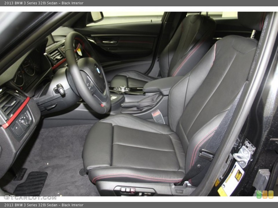 Black Interior Front Seat for the 2013 BMW 3 Series 328i Sedan #79807309