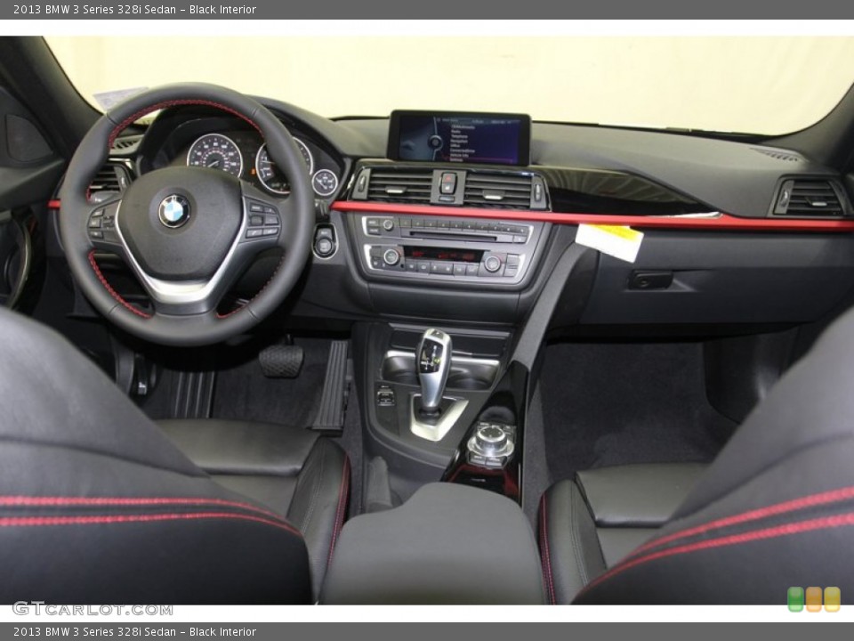 Black Interior Dashboard for the 2013 BMW 3 Series 328i Sedan #79807316