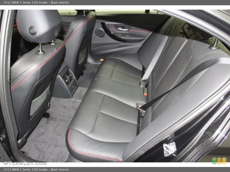 Black Interior Rear Seat for the 2013 BMW 3 Series 328i Sedan #79807387
