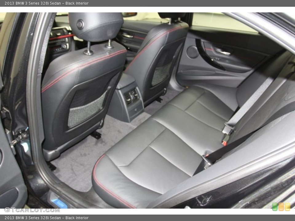 Black Interior Rear Seat for the 2013 BMW 3 Series 328i Sedan #79807519