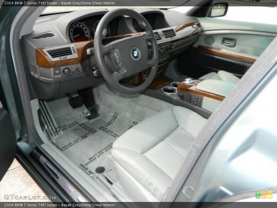 Basalt Grey/Stone Green 2004 BMW 7 Series Interiors