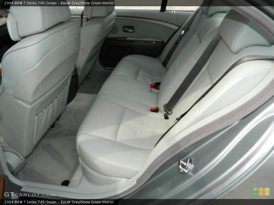Basalt Grey/Stone Green Interior Rear Seat for the 2004 BMW 7 Series 745i Sedan #79813054