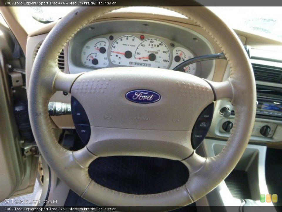 Medium Prairie Tan Interior Steering Wheel for the 2002 Ford Explorer Sport Trac 4x4 #79813156
